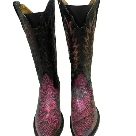 Johnny Ringo Women’s Marble Exotic Pink Black Cowgirl Western Boots Size 9.5 B - Picture 5 of 16